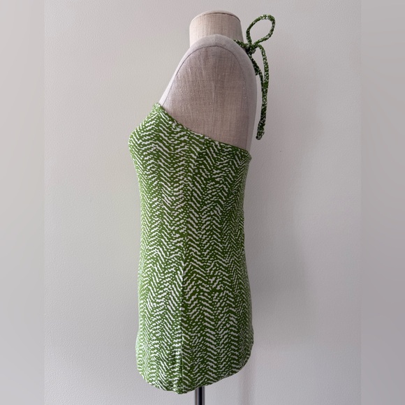 Banana Republic Green and White Patterned Halter Top - Picture 8 of 8
